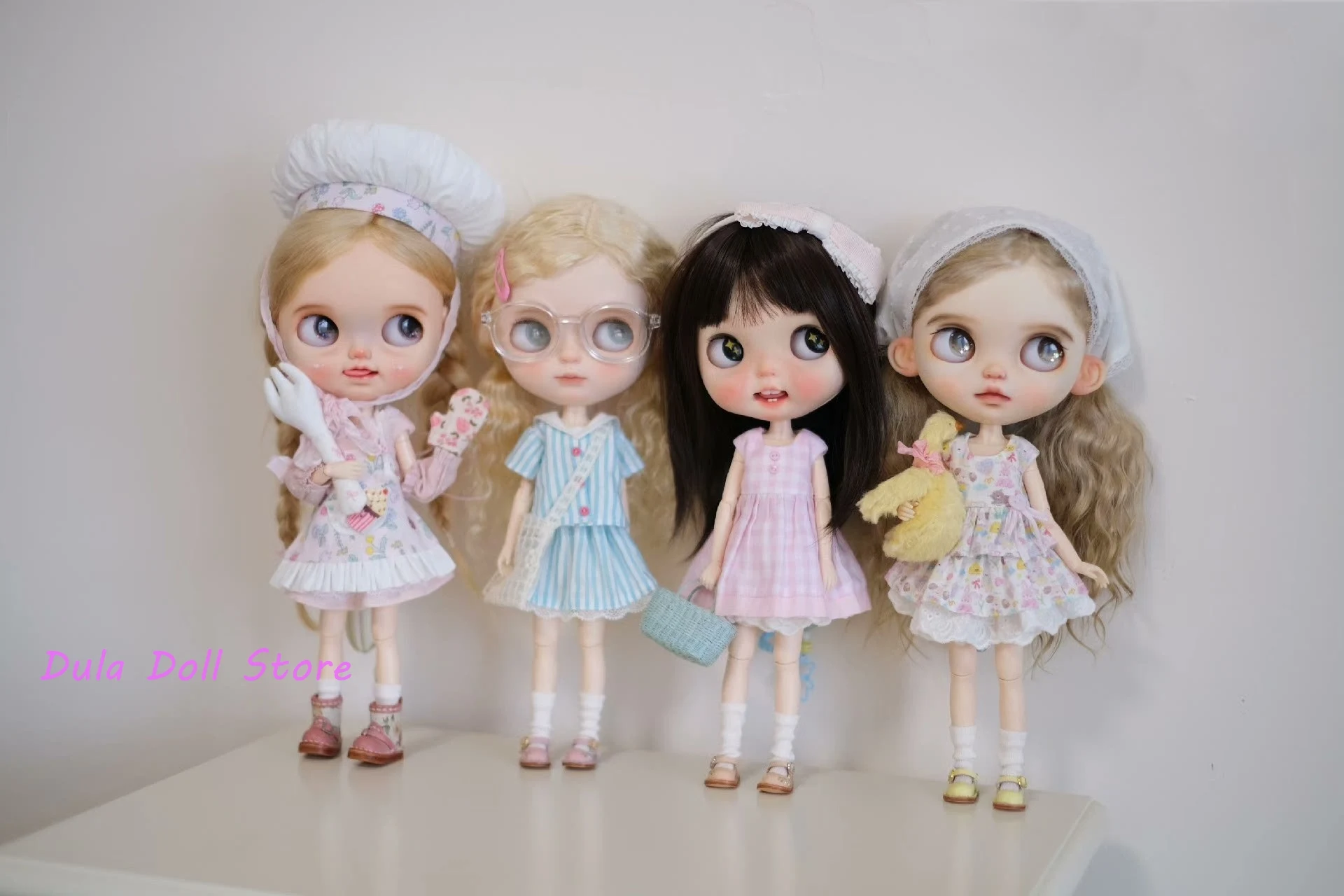 2026 Dula Poppenkleertjes Jurk Roze Kleine Kokpak voor Blythe ob24 ob22 Azone Licca ICY JerryB 1/6 Pop