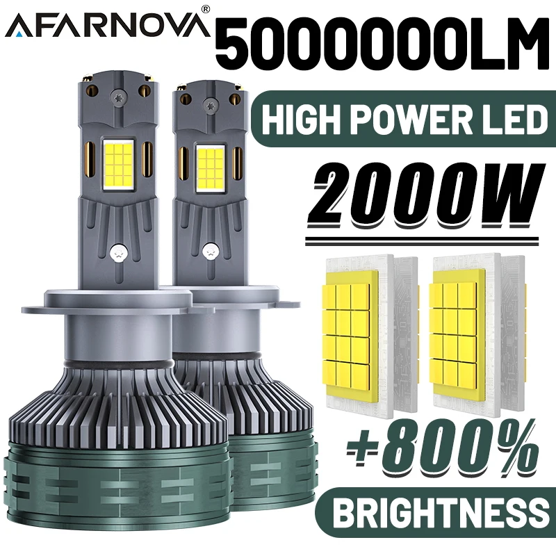 

2PC H7 H4 H11 Led Headlight High Power CSP Canbus H1 H8 9005 HB3 9006 HB4 H13 Turbo Lamp Car Led Headlamp 6000K