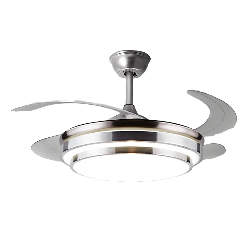 42 Light Emitting Diode Ceiling Fan with 4 Blades and Light Stealth Design, Household DC Motor Remote Switch