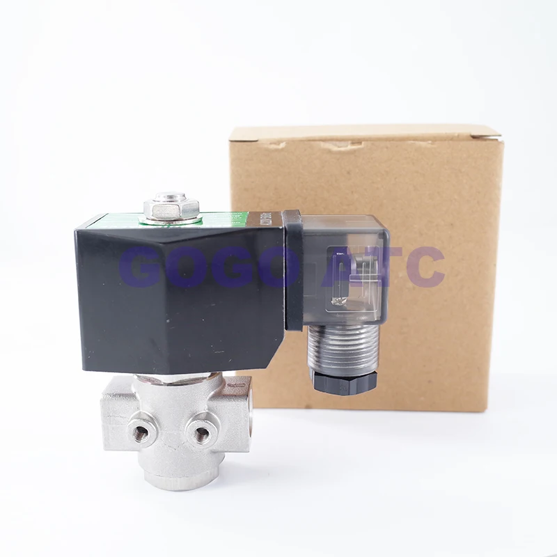 Elettrovalvola GOGO 50bar 90bar 2 Way SS304 Water High Pressure Solenoid Valve Normally Open 1/4\ Acqua e vapore — dettaglio 2