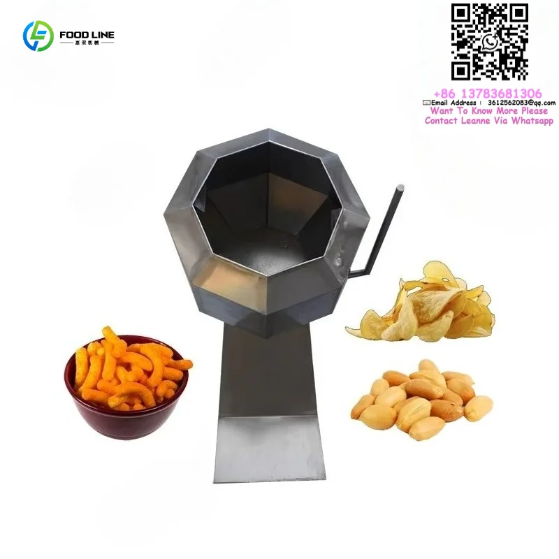 Customized Automatic Sweet Potato Chips Flavoring Seasoner Snack Food Powder Spray Seasoning Processing Machines