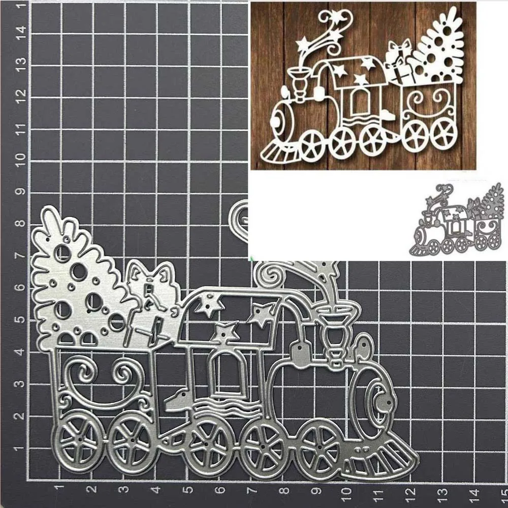 Christmas Gift Train Metal Cutting Dies DIY Scrapbooking photo album Decorative workmanship Embossing DIY Paper Cards