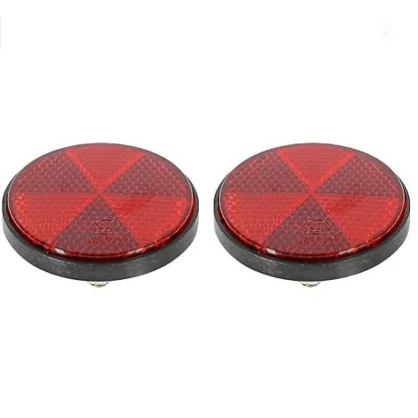Bicycle Rear Round Reflector with Bolts Nuts Screw-On Mount Reflective Marker