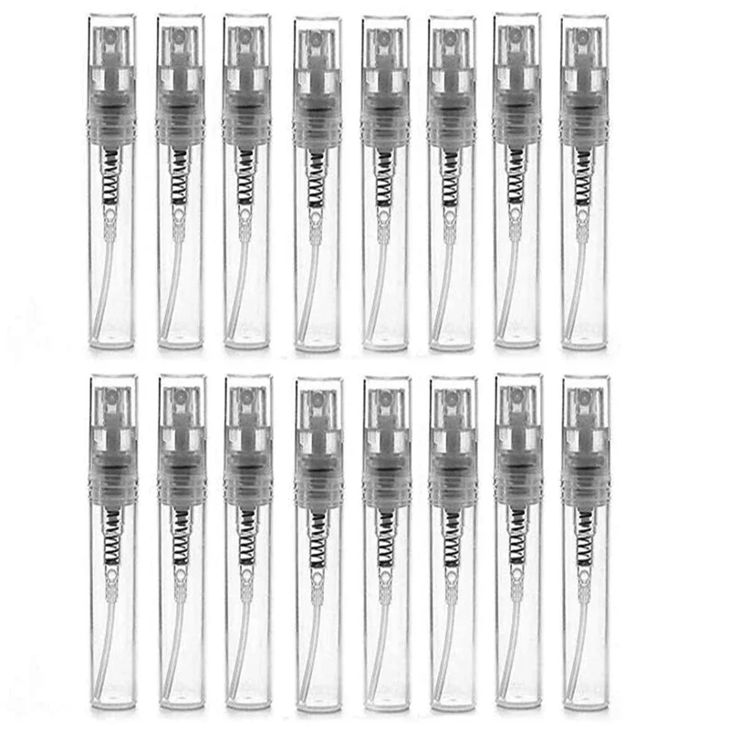 

50pcs 2-10ml Mini Clear Glass Sprayer Bottles Perfume Atomizer Vial Empty Cosmetic Sample Spray Bottle Refillable Containers