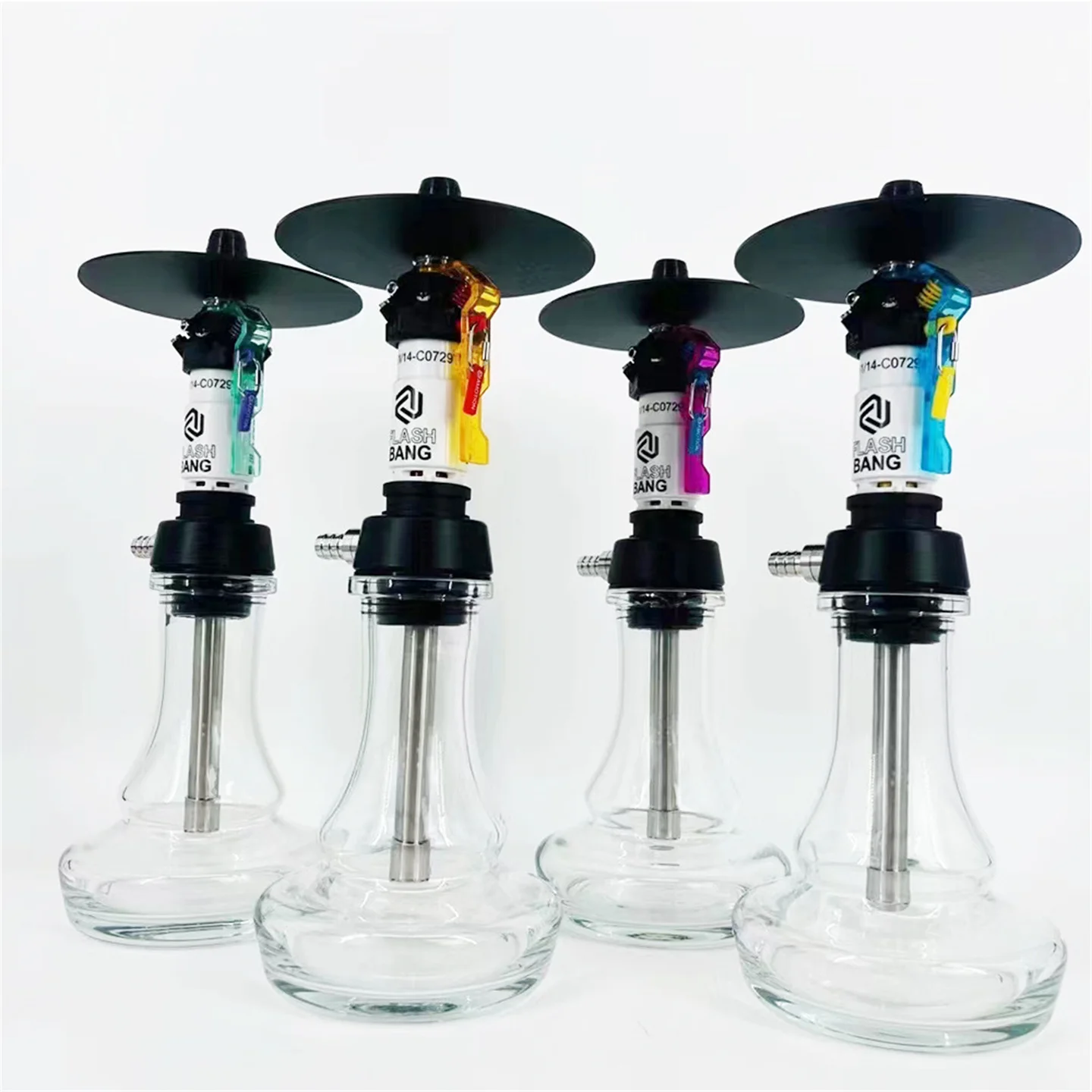 Medium size Flash Bomb Hookah Grenade 1 Tube Single Person Arabic Shisha Pipes Water Smoking Pipes Gift Box