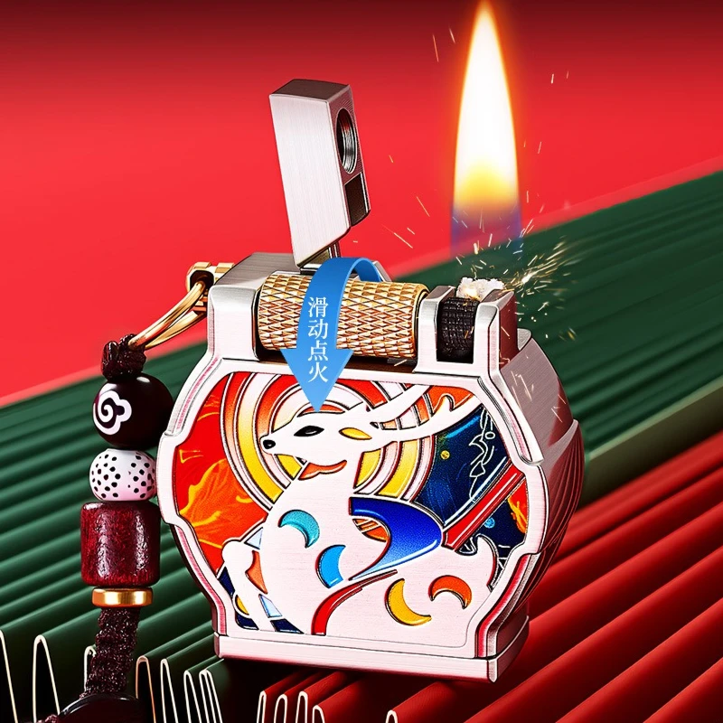 Trend Fashion Guochaofeng Lighter High-end Personalized Voice-activated Retro Kerosine Lighter High-value Men's Gifts