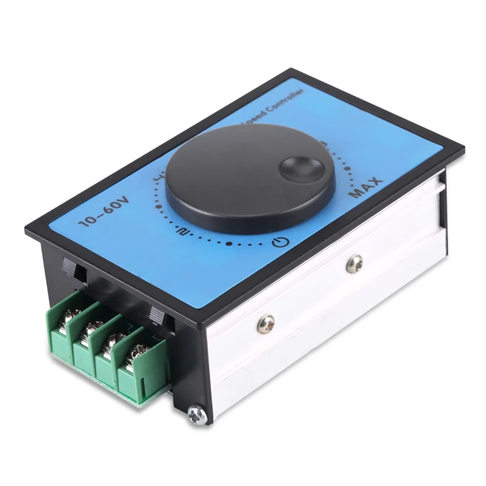 Plastic Motor Speed Regulator Soft Start DC 10-60V 20A Panel Drive Module Wide Volt Match Stable Output Motor Control Gear