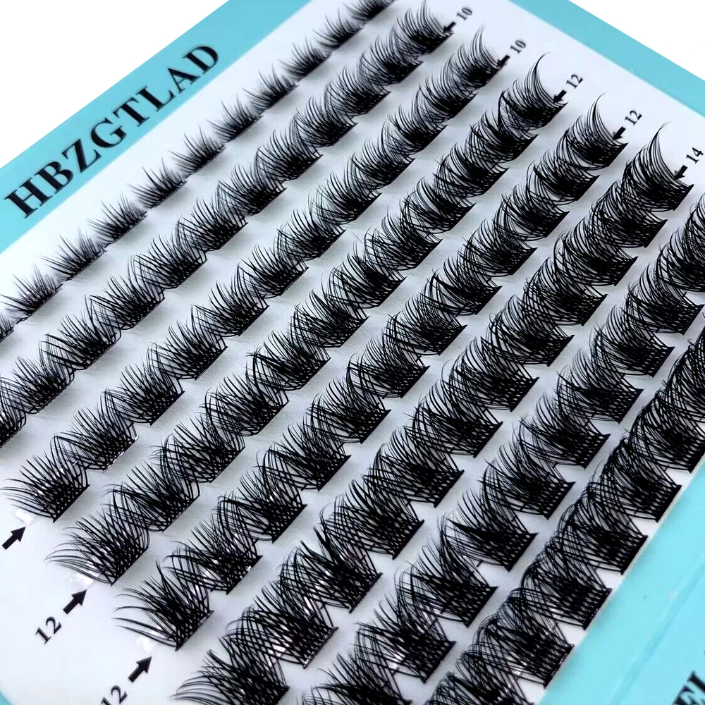 Mischen Sie 3D Fluffy Single Cluster Falsche Wimpern, vorgefertigte Volumenfächer, einzelne Wimpern, segmentierte natürliche gefälschte Wimpern für die Augenverlängerung – Detail 11