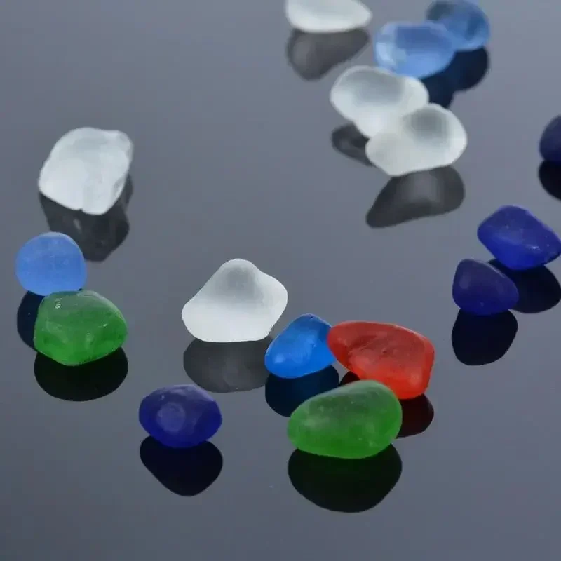 20pcs 10-16mm Sea Glass Stone Beads Austria Crystal Beads Loose Spacer Beads for DIY Jewelry Making Accessories