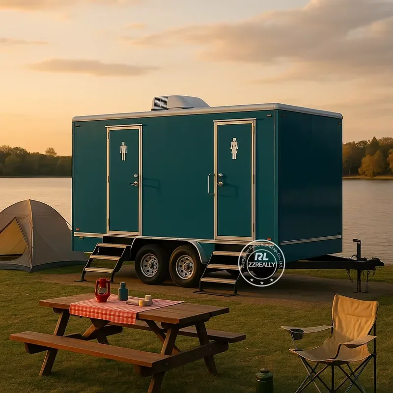 2025 Mobile Restroom Portable Toilet Trailer With VIP Amenities Mobile Bathroom Trailer for Outdoor Events