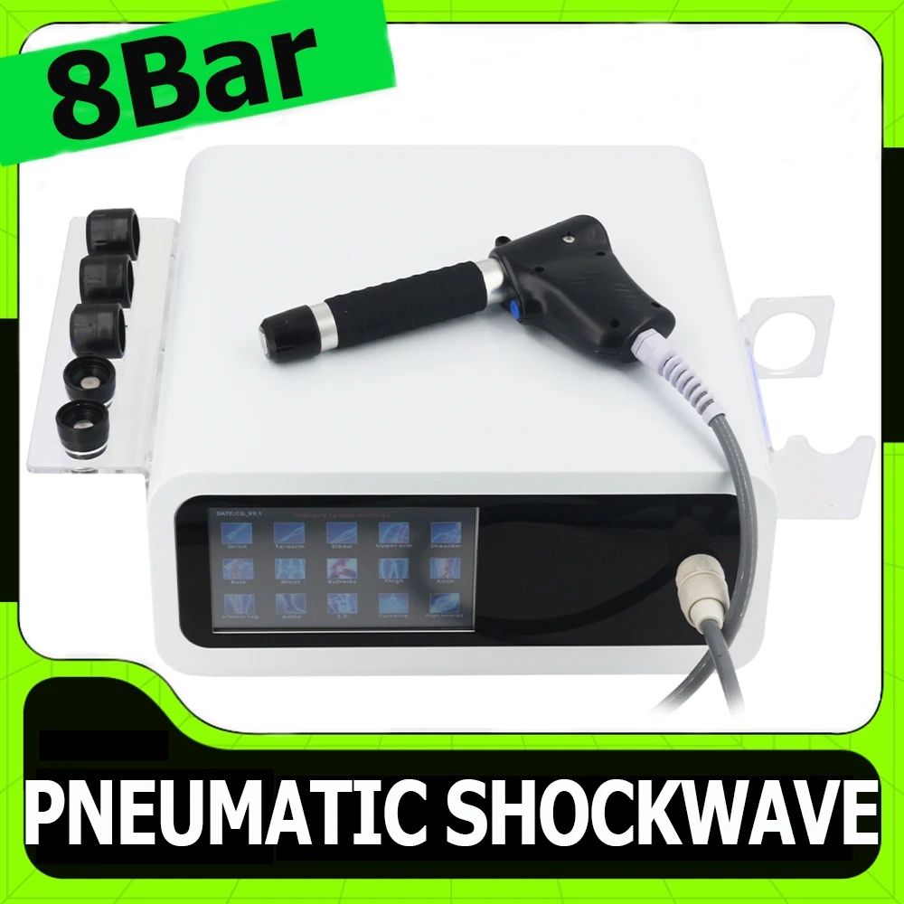 Professional Pneumatic Shockwave Therapy For ED Treatment Tennis Elbow Joint Pain Relief New 8Bar Shock Wave Massage Machine