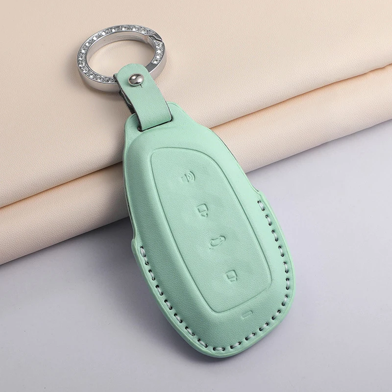 Car Key Case Cover for Great Wall Haval Dargo Jolion H2 H3 H5 H7 H8 M4 F7H Raptor Leather Key Fob Protector Shell Accessories