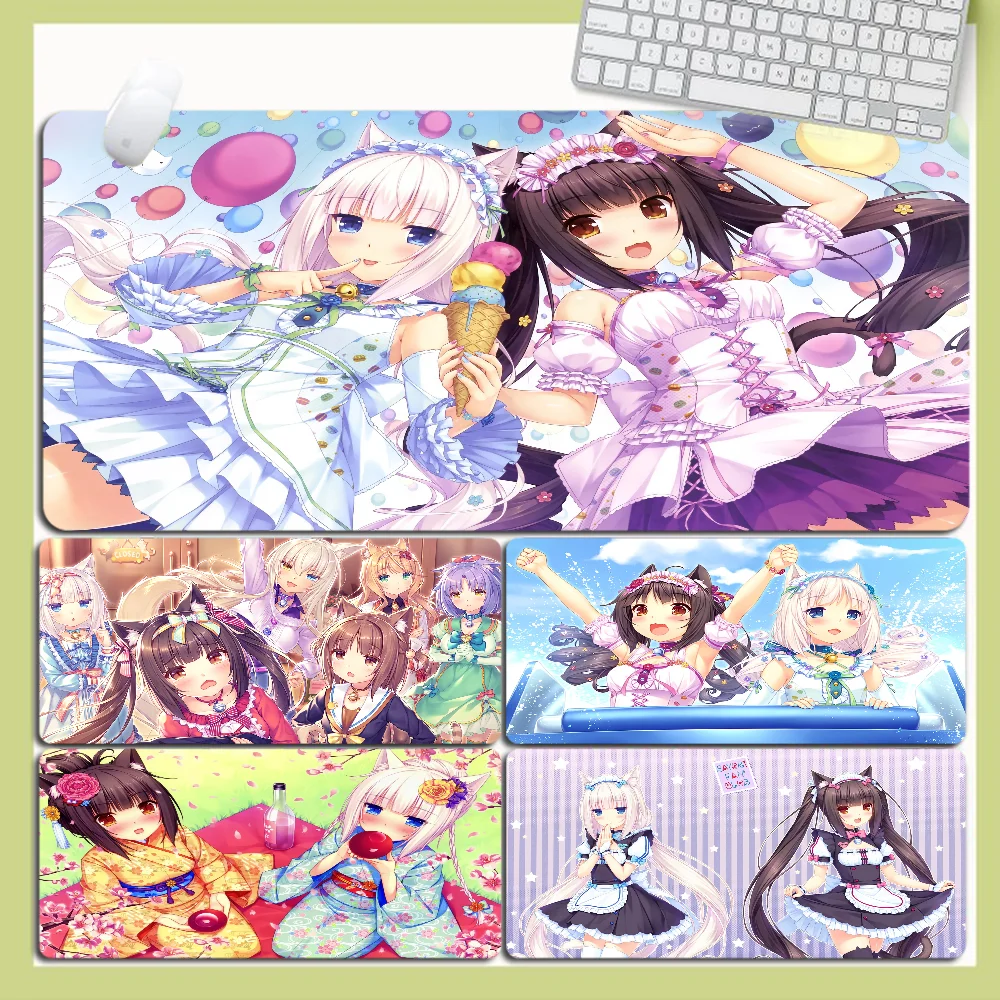 

Nekopara INS Tide Large Gaming Laptop Computer Desk Mat Mouse Pad Mouse Mat Notbook Mousepad Gamer For Teen Girls Bedroom