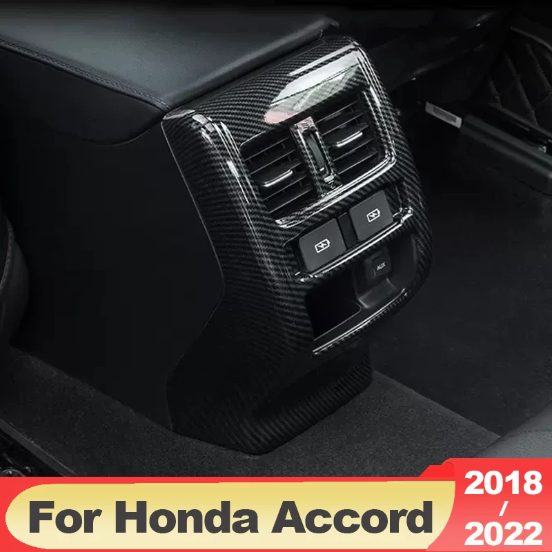 

For Honda Accord X 10th 2018 2019 2020 2021 2022 Hybrid ABS Car Rear Air Conditioning Vent Outlet Frame Cover Trim Accessories