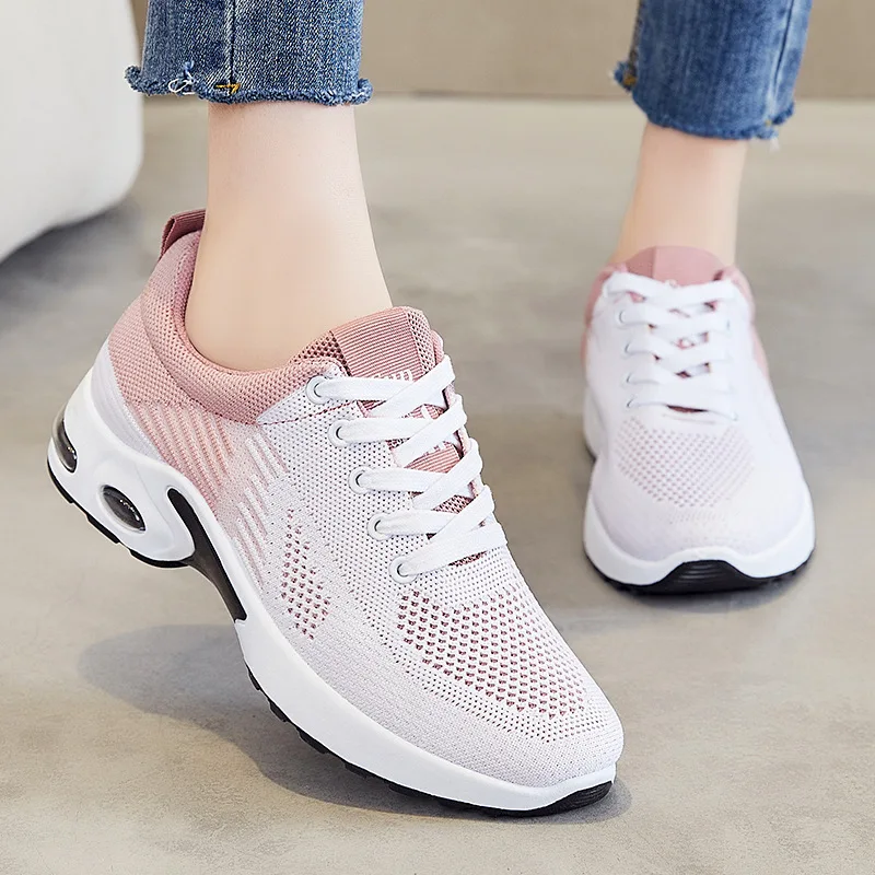 

Women's Summer Breathable Plus Size Sports Shoes Cross border Mesh Casual Flats Soft Sole Running Shoes for Ladies