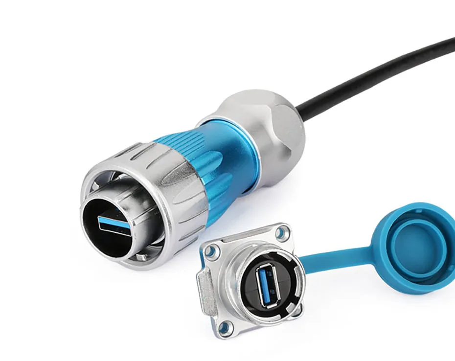 CNLINKO 1/4 Bajonett-Anschluss, USB 3.0, Metallgehäuse, wasserdichter Datenanschluss, IP68-Anschluss, USB-Panel-Mount-Stecker mit 0,5 m Kabel – Detail 21