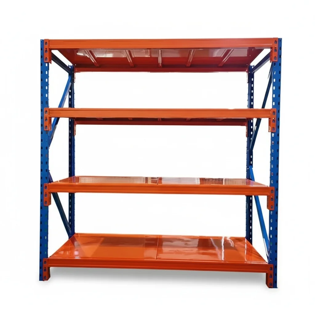 Industrial Garage Rack, 2000x600x2025mm Q235 Cold-Rolled Steel Warehouse Storage Shelving, Powder Coated Steel Storage Rack