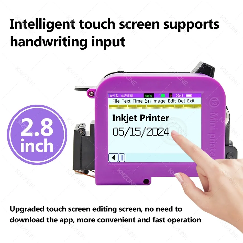 Imagem -04 - Impressora Jato de Tinta Portátil com Pistola Secagem Rápida Tinta Não Criptografada Código qr Data do Número do Lote Vários Idiomas 127 mm