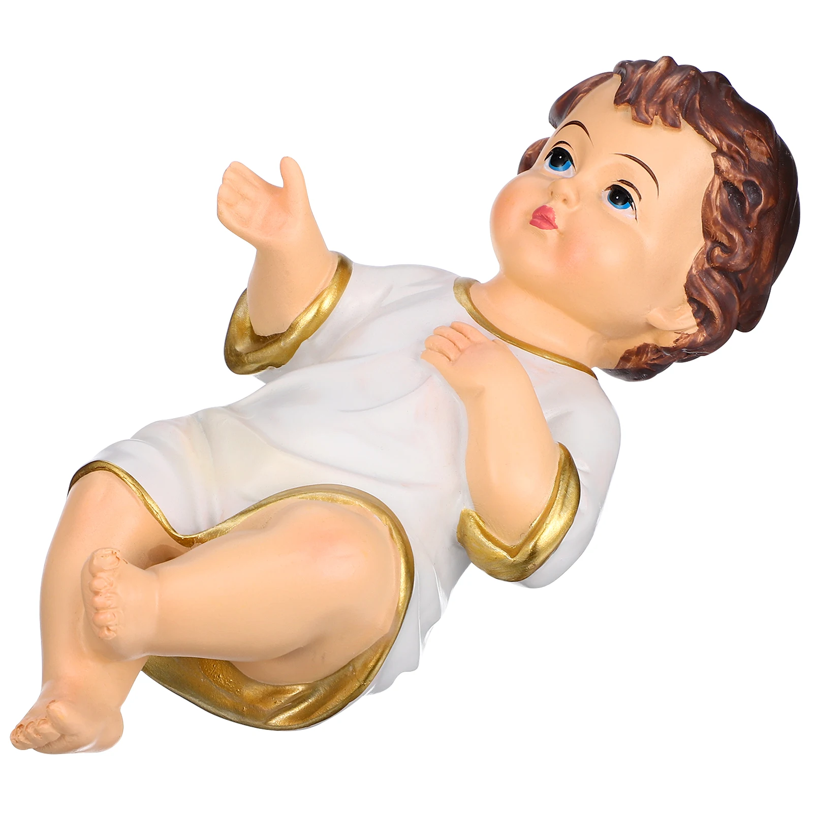 6cm Baby Jesus Figurine For Nativity Baby Jesus In Manger Religious Decoration Baby Jesus Figurine Jesus Baby Statue Ornament