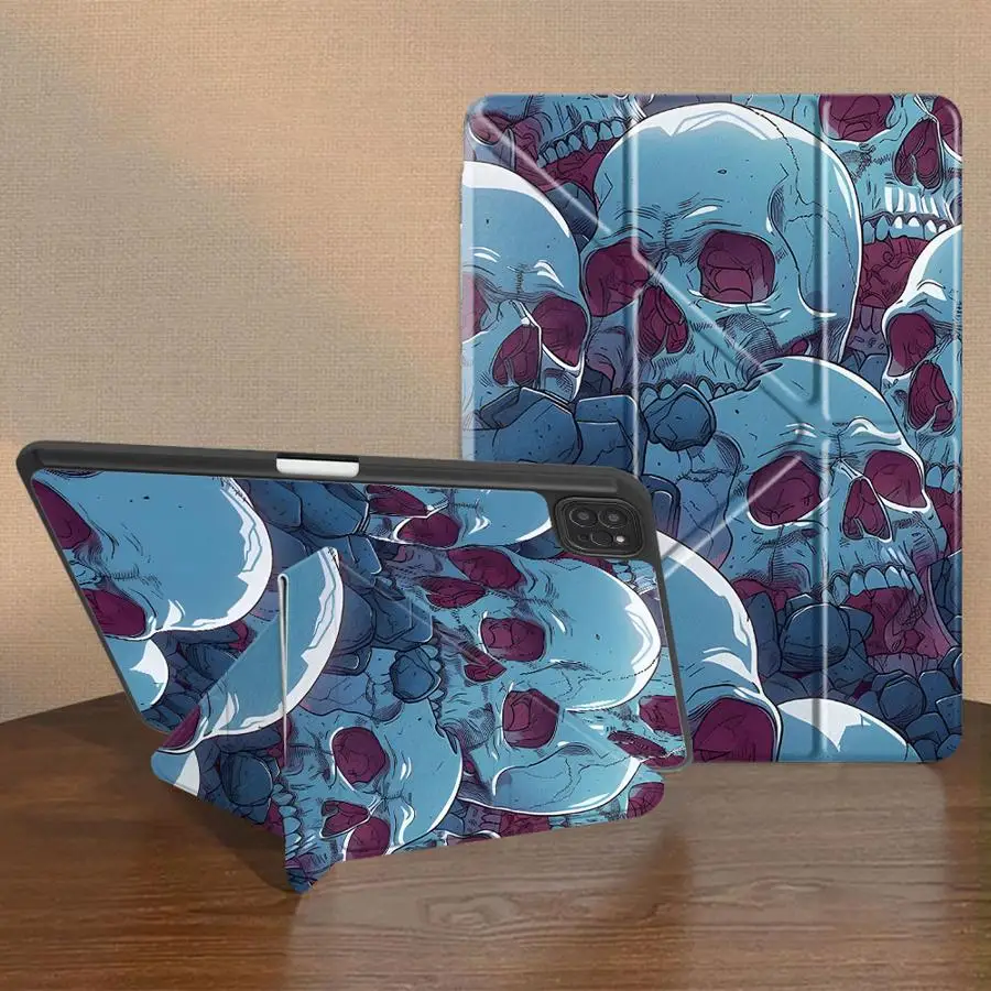 Creative Skull Art Tablet Case For iPad Mini 6 7 Air 4 5 M3 M2 M4 11inch Pro 11th 10th 9th 8th 7th 12.9inch Pro 2025 Holder