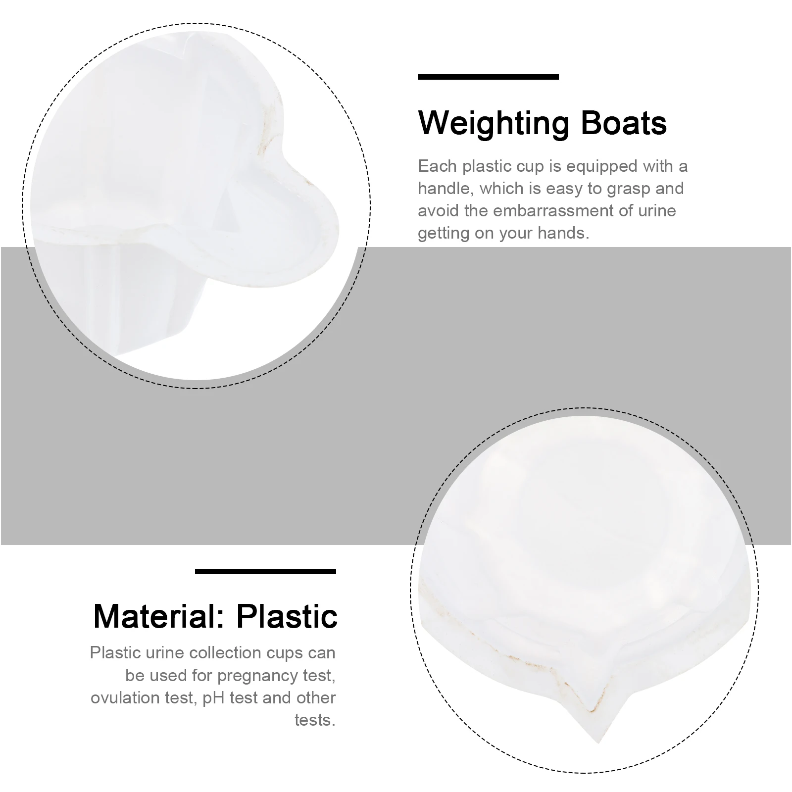 

1000 Pcs Milky White Urine Cup Affordable Cups Sampling Holders Disposable Safe Collection Plastic Pee