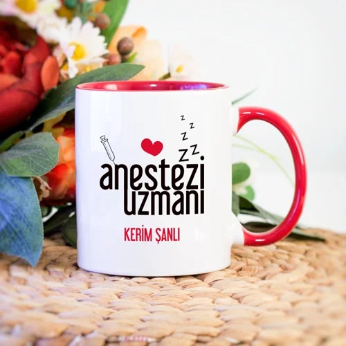 Personalized red color anesthesia expert mug cup