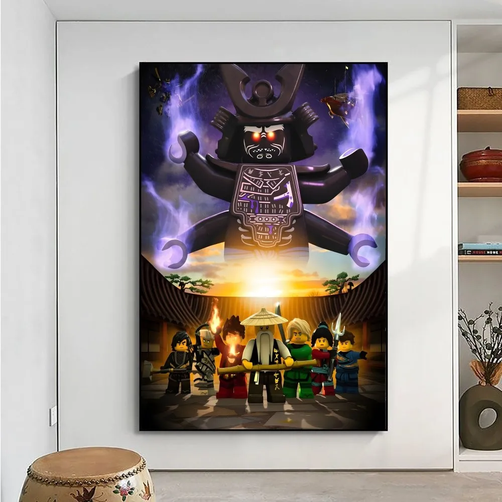 Cool Cartoon-N-Ninjago-S Poster No Framed Poster Kraft Club Bar Paper Vintage Poster Wall Art Painting Bedroom Study Stickers