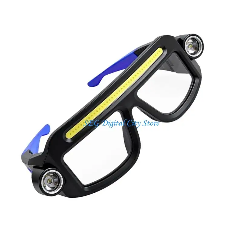 U75B Rechargeable Glasses Light With COBs And LEDs HandsFree Illuminations For Work Repair Night Fishing