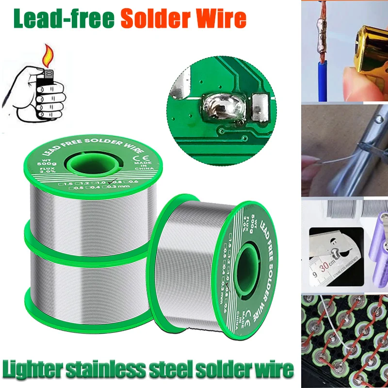 New Type Lead-free lighter stainless steel disposable copper-iron-nickel battery pole piece welding universal solder wire