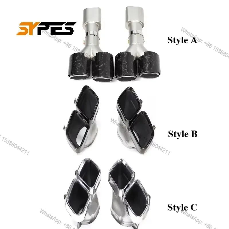 Hot Sale SYPES Car Exhaust Pipe for GT50 GT53 Upgrade GT63 Brabu*s Stainless Steel Carbon Fiber Exhaust Tip