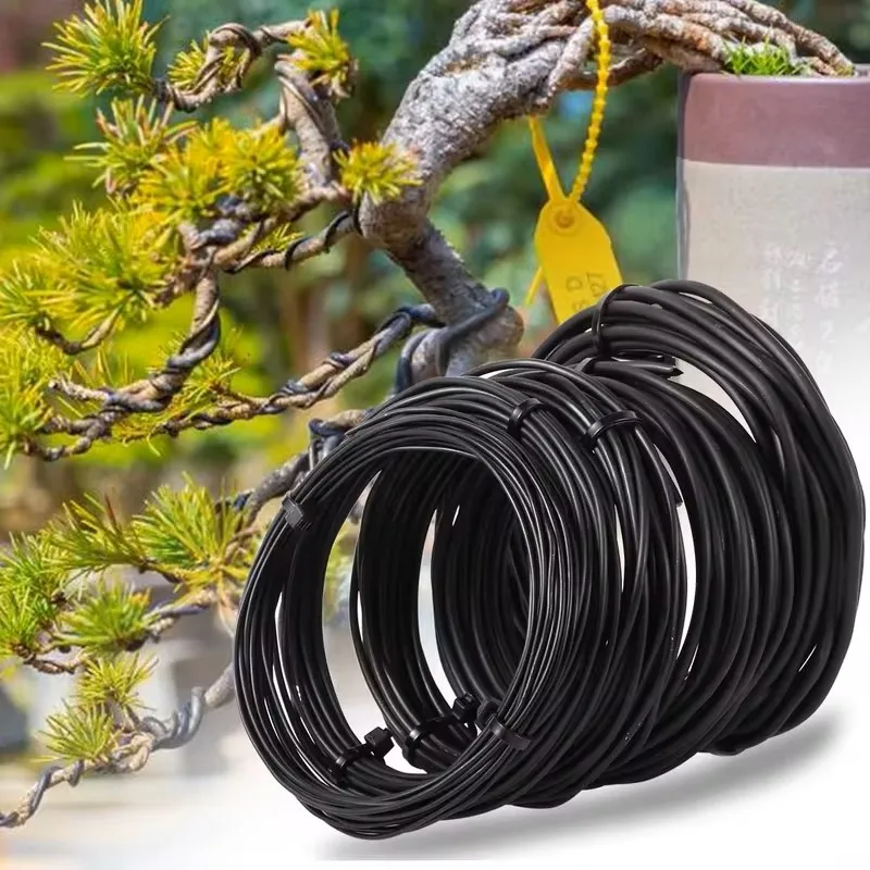 

1,0-3 мм Anadзованный круглый алюминиевый провод длиной 5 м. Универсальный окрашенный алюминиевый металлический провод для садовых аксессуаров в форме растений.