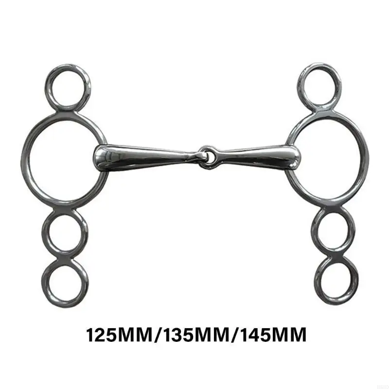 3 Rings Metal Gag Bit Horse Mouthpiece Jointed Mouth Equestrian Accessory 