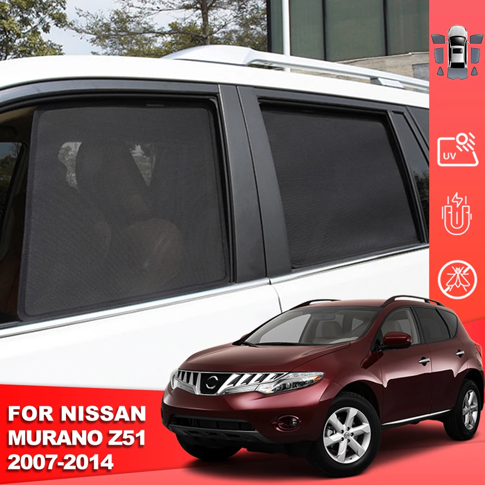 

For Nissan Murano Z51 2007-2014 Front Windshield Car Sunshade Shield Rear Side Window Sun Shade Visor Magnetic Blind Curtain