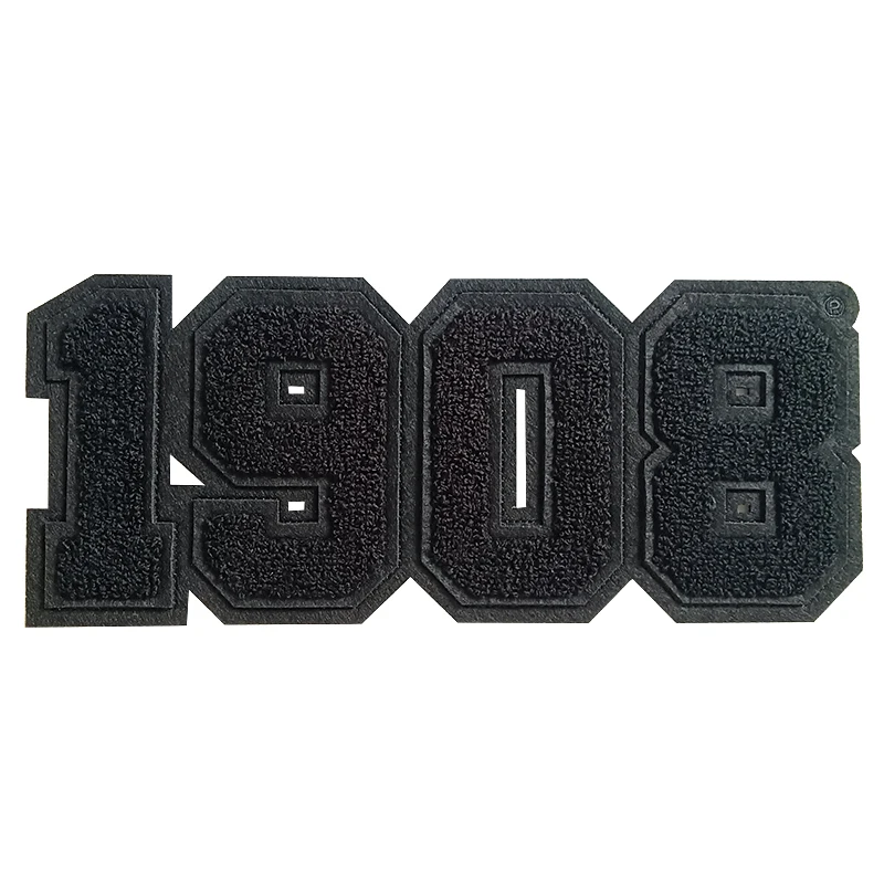 Large Size Chenille All Black AKA Sorority Pretty Ivy Leaf 1908 Aka Shield Chenille Embroidery Iron On Patch for Sweatshirt