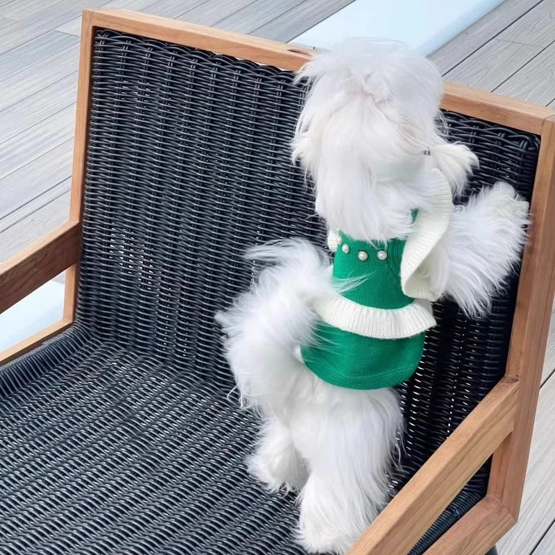 

Весеннее платье для собак, мальтийская одежда, одежда для щенков кошек, юбка, бишон-пудель, йорки, померанский шпиц, шнауцер, ши-тцу, одежда для собак