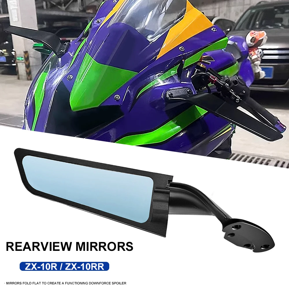 

ZX10R Motorcycle Adjustable Aluminum Rearview Mirrors Wind Wing Mirror For KAWASAKI Ninja ZX-10R SE ZX10RR ZX-10RR ZX 10 R RR