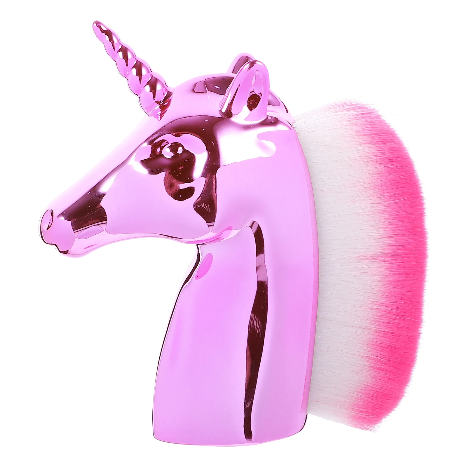 プロのメイクブラシパウダーファンデーション女性毛かわいいユニコーンプラスチック H 長期使用毎日のギフト