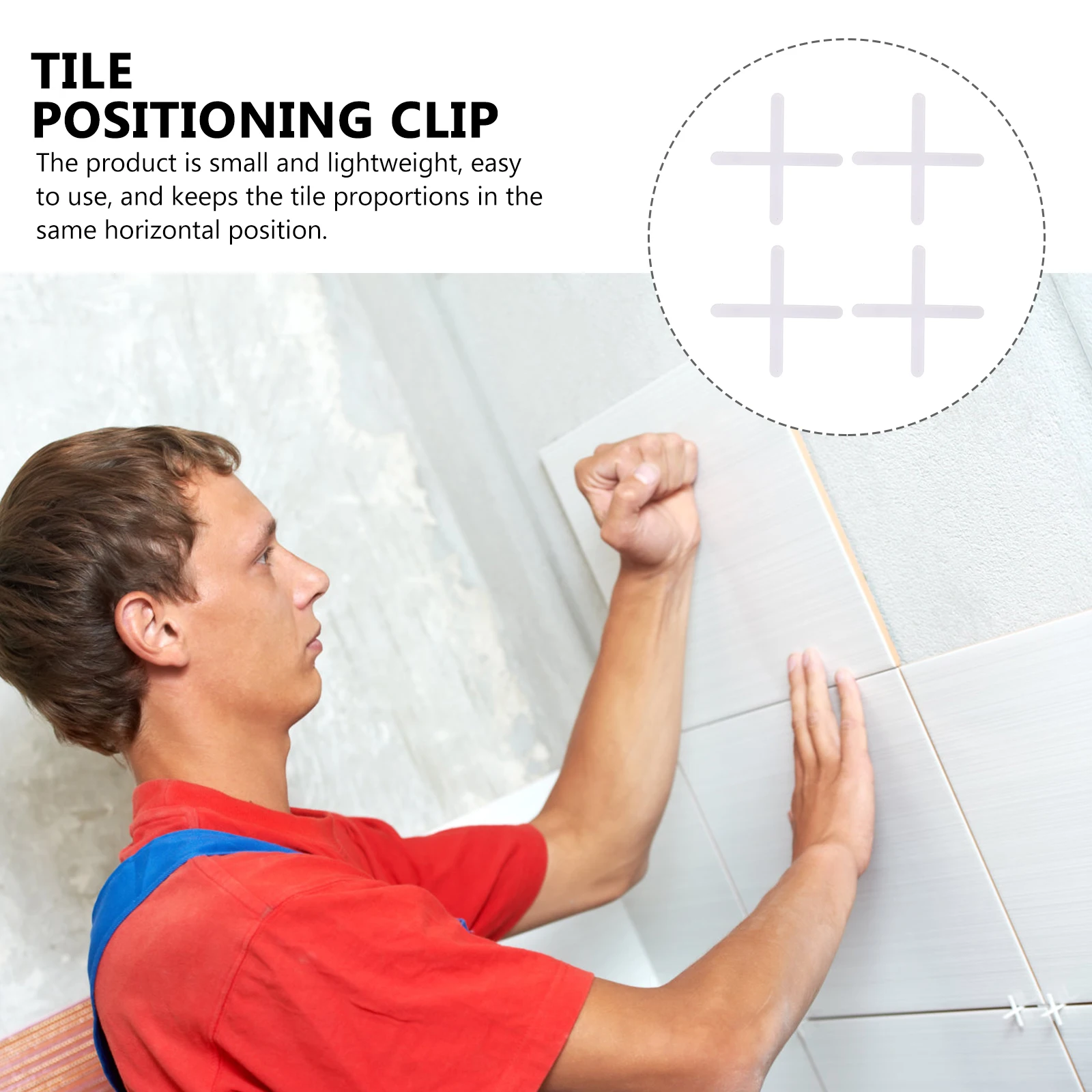 

10000 Pcs Tile Spacer Cross Shaped Ceramic Reusable Spacing Tools for Flooring Wall Lightweight Durable PE Material Construction