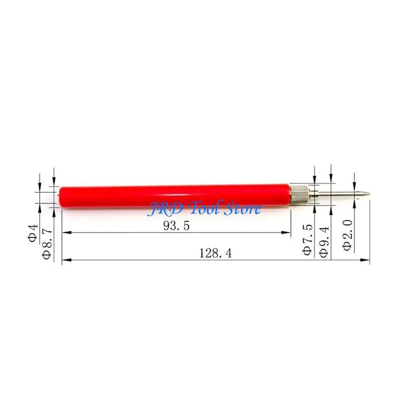 A2UD 2 Pcs Spring Test Probe Tips Insulated Test Hook Wire Connector Stainless Steel Needle Test Leads Pin Black, Red