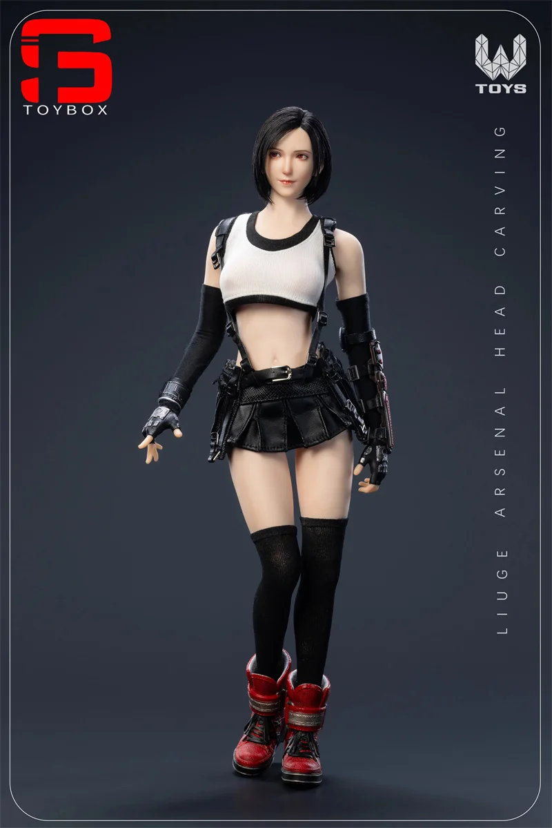 1/6スケール ティファ 可動ヘッドスカルプト ファイティングコスチュームセット モデルフィット 12インチ TBL S10D 女性兵士 アクションフィギュア ボディドール
