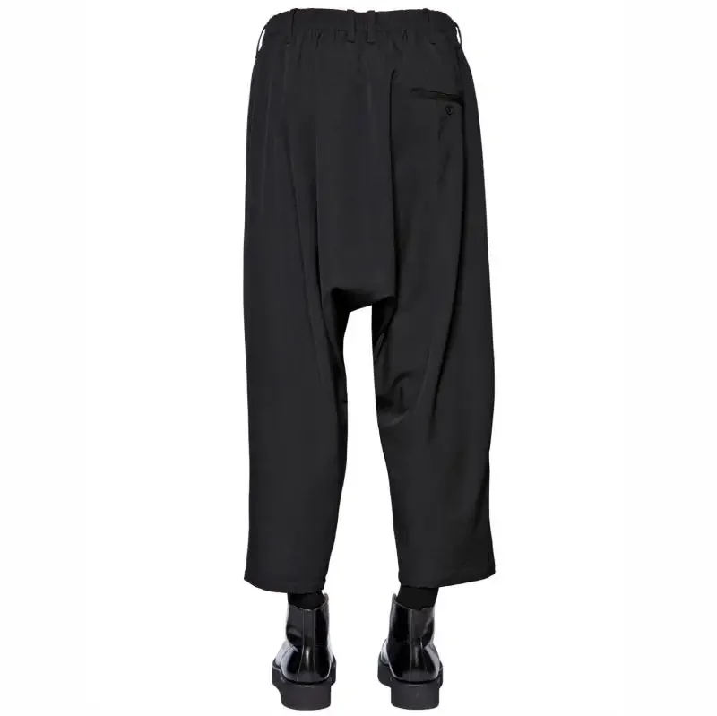 YOJI OOAK RELAX ED PANTS LOGO @ Signature الصوف المطبوع تسعة سنتات السراويل فضفاضة كبيرة الحجم الإبداعية #5