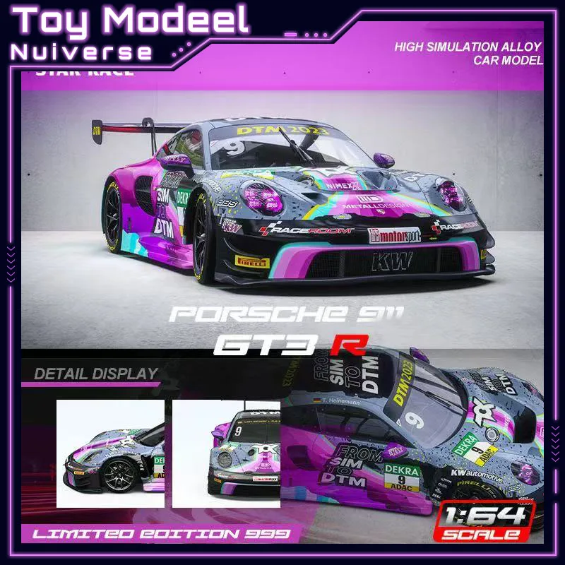 star-race-sr-1-64-porsche-911-gt3-multicolor-9-diecast-car-model-static-collection-desktop-decoration-perfect-gift-for-boys