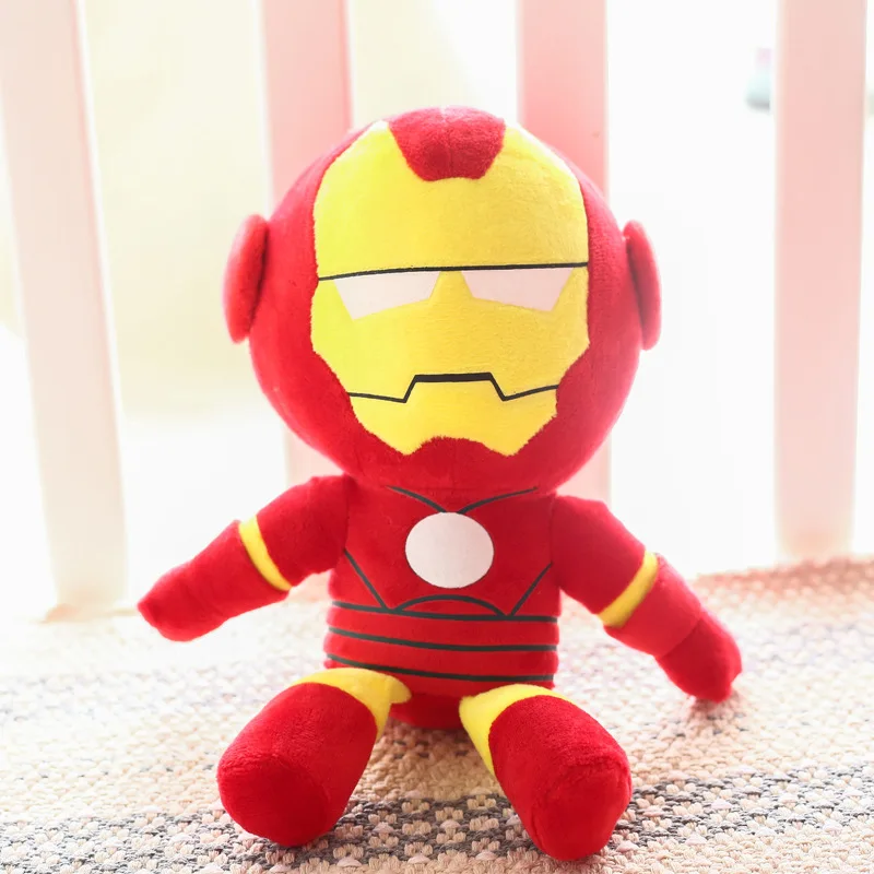 Disney Marvel Avengers Plush Toys Captain America Spiderman Iron Man Hulk Loki Thor Cartoon Anime Stuffed Dolls Kids Gift