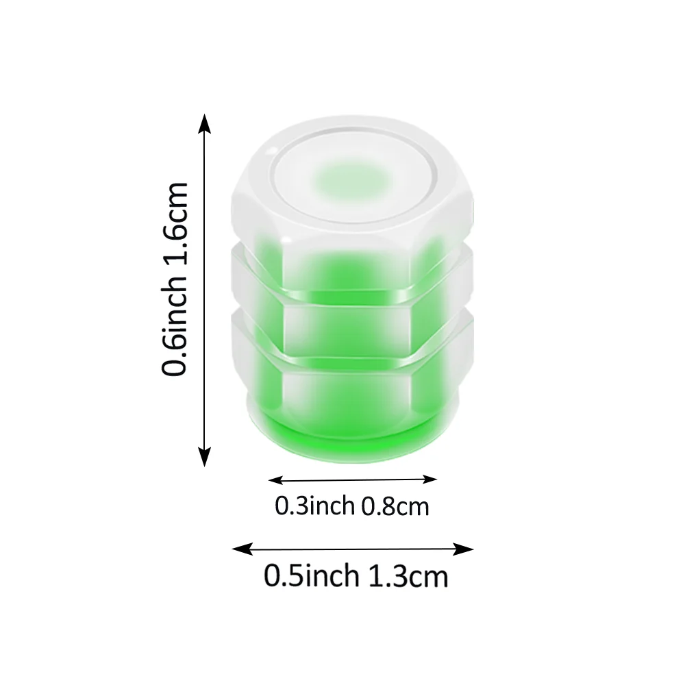 4PCS plastic Fluorescent Green Car Tire Valve Caps Dust-proof Covers Decoration For Audi Q6 TT RS Sline quattro Auto Accessories