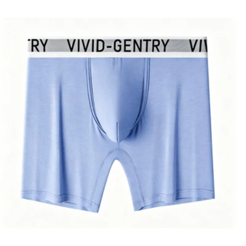 

Men Long Leg Boxers, U-Pouch Anti-Chafing Athletic Running Underwear Teenager Fashion Bulge Sports Boxy Underpants Daily Panties