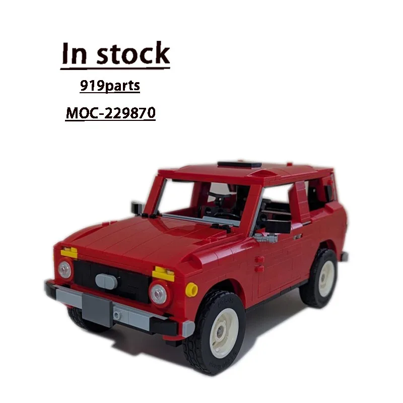 MOC-229870 novo caminhão vermelho esportes carro blocos de construção model919partsmoc criativo meninos crianças aniversário blocos de construção brinquedo presente