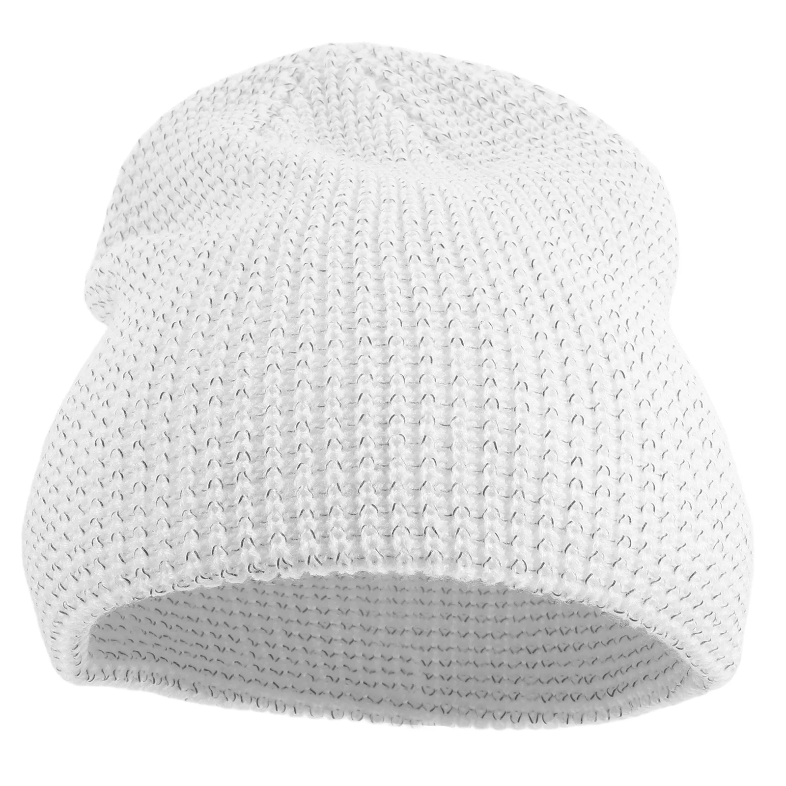 

High Visibility Reflective Beanie Hat Warm Knit Winter Cap for Running Cycling Fishing Night Outdoor Activities for Men Women