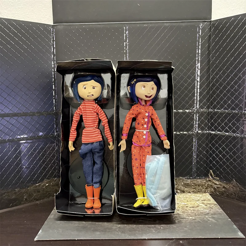 NECA Coraline Puppe Anime Gelenkfigur Der Geheime Regenmantel Pullover In Gestreiftes Hemd Spielzeug LA Mädchen Dekoration Modell Spielzeug Geschenke – Detail 21