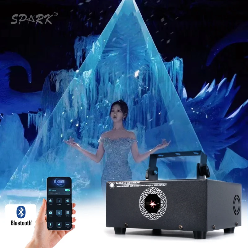

Wedding 2w Rgb Full Color 3d Animation Stage Laser Light for Blue Tooth APP Mobile Phone Control