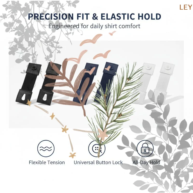1Pair Shirt Cuff Extender Elastic: Button Extension Strap Men Women Sleeve Holder Cufflinks Arm Cuffs Bands